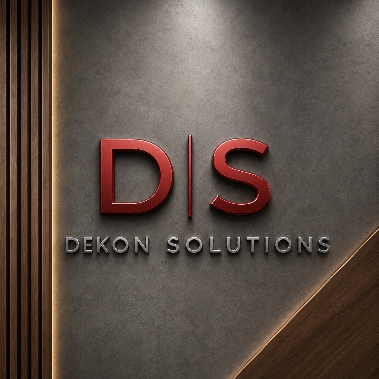 Diseño de Dekon Solutions inspirado en cemento y paneles WPC